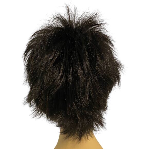 Spikey Razor Layered Wig Jet Black for Women One Size NWT - Picture 4 of 15